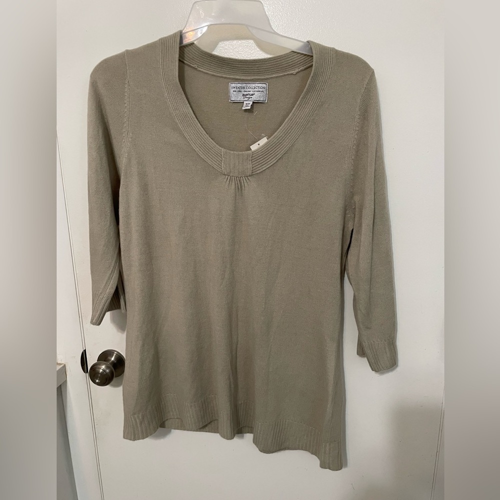 Avenue design sweater Collection long sleeve khaki tunic sweater blouse 18/20